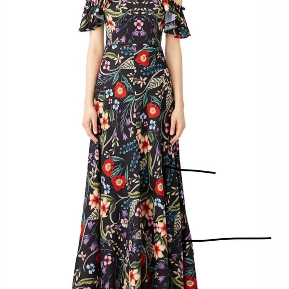 Parker black Gardenia Gown Dress Tropical Wedding Size 10 - Picture 9 of 10